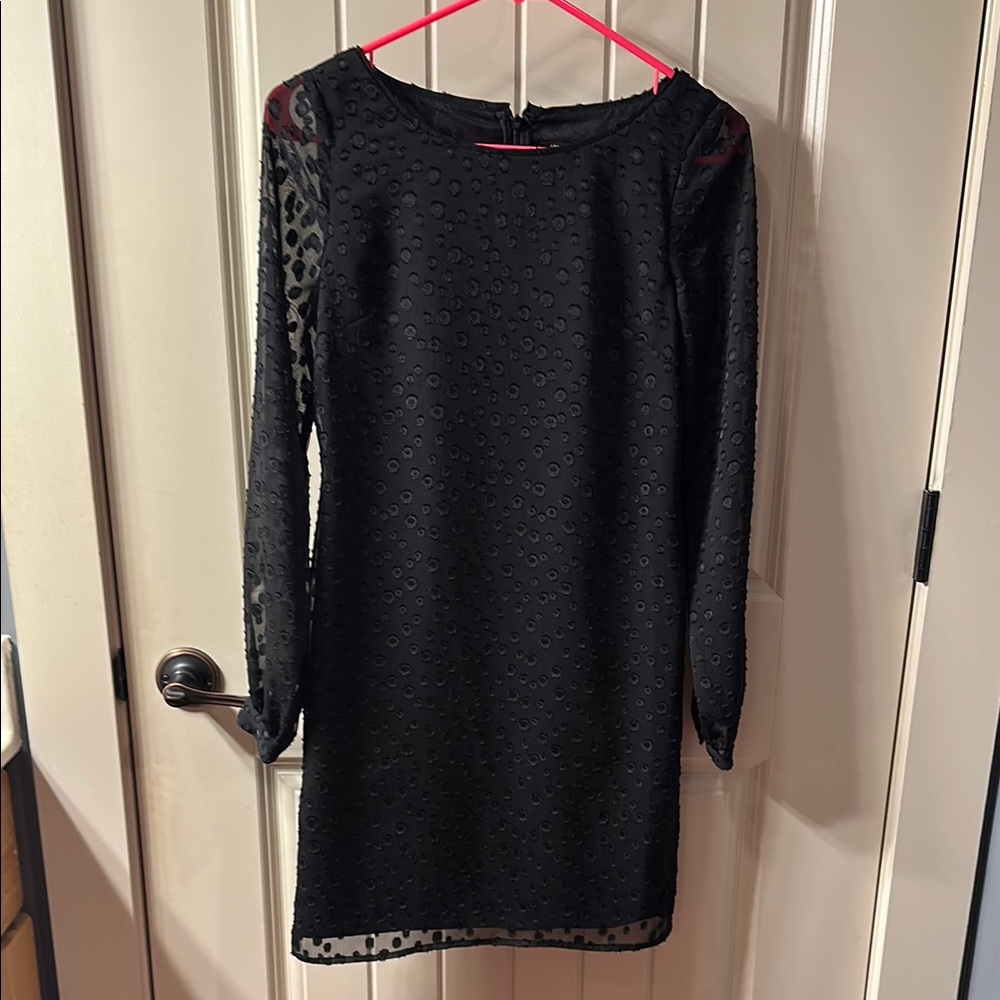 Ann Taylor Black Sheath Cocktail Dress with Bateau Neckline